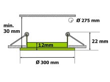 Zápustný LED panel 24W kulatý (1)