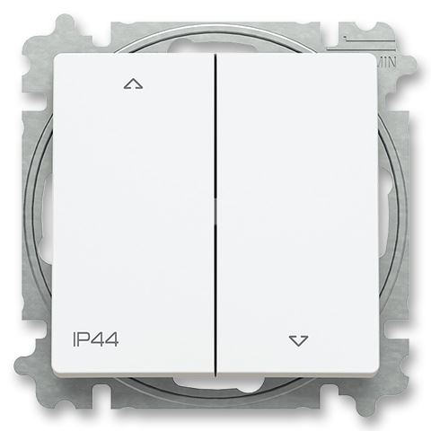 ABB 3559T-A88940 240 ZONI® s IP44 krytím, Ovladač žaluziový řazení č.1/0+1/0 MATNÁ BÍLÁ