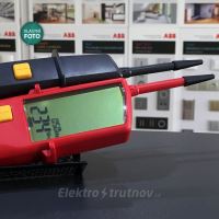 UNI-T UT18D zkoušečka napětí a fází s velkým digitálním LCD displejem + test proud. chrániče AC/DC IP65 (3)