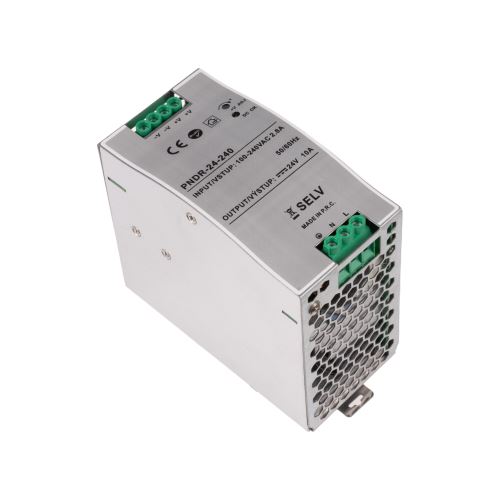 LED zdroj PNDR-24-240 24V, 240W na DIN lištu