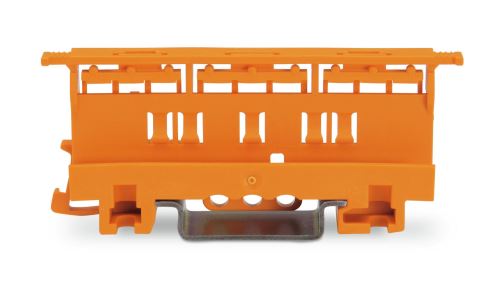 Wago oranžový držák 221-500 otevíracích svorek na lištu DIN