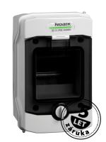 Noark PHS 4T /101492/ Plastová rozvodnice / rozvaděč, montáž na omítku, IP65, 1 řada, 4 moduly (14)