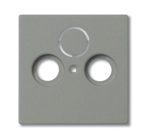 ABB 1724-0-4291 Solo®, Solo® carat Kryt zásuvky anténní univerzální s 2 (3) otvory, metalická šedá