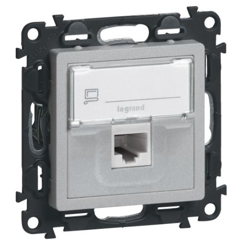 Legrand VALENA LIFE datová zásuvka 1xRJ45 CAT.6 STP HLINÍK vybavena modulem Linkeo /75C6SH1/