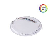 Zápustný LED panel 18W 24VDC RGBCCT- možnost nastavení teplé, denní i studené bílé a RGB barev, 17,4cm kruh bílý (2)