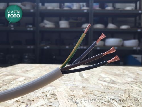 Kabel CYSY H05VV-F 4Gx2,5 bílá PVC izolace slaněné licny ohebný vodič