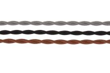 Splétaný textilní kabel vhodný k lampám nebo žárovkám, když chcete přiznat kabeláž ve 3 barevných provedeních 2x0,75mm2 (1)