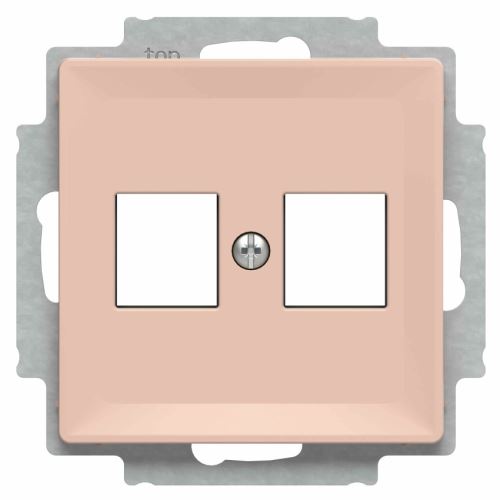 ABB ZONI® 5014T-A02018 242 Kryt zásuvky komunikační PUDROVÁ plochý