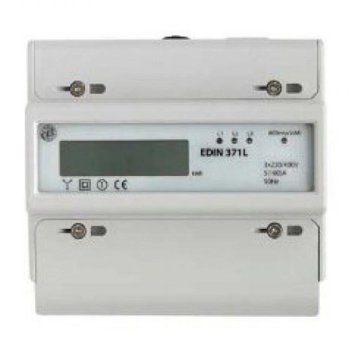 UME 371L Elektroměr modulový 3-fázový 1 tarif LCD 7 mod