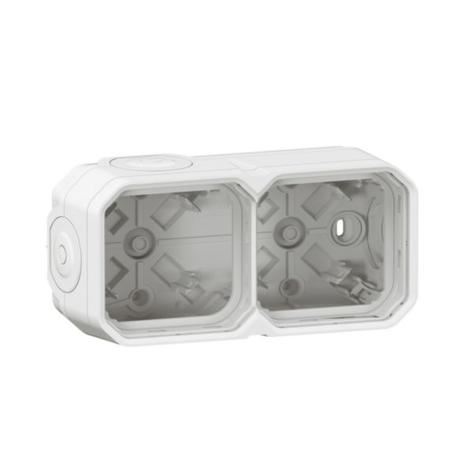 LEGRAND PLEXO 069690L dvojnásobná krabice průchozí bílá IP55 montáž na povrch