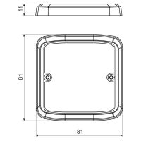 Kopos světlé dřevo víčko krabicové VLK 80/T pro lištové krabice LK 80X16 T a LK 80X28 T (2)