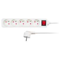 SOLIGHT PP52 Prodlužovací kabel s vypínačem 5zásuvek/3m 3x1mm2 Bílá