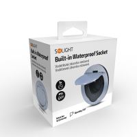 Solight 5B324 vestavná zásuvka z broušeného hliníku s krytím IP55, kulatá (8)
