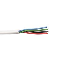 Kabel RGB kulatý 4x0,5 barva bílá izolace PVC