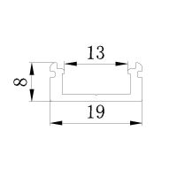 LED profil N8B - nástěnný bronzový (5)