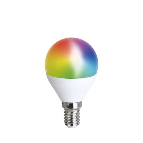 Solight LED SMART WIFI barevná žárovka 5w miniglobe s ovladačem