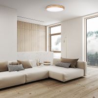 SOLIGHT WO8009 LED osvětlení s dálkový ovladačem 48W, 3360lm velikost 39cm s možností stmívání a změny barvy světla, dřevěné (1)