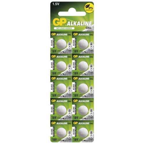 GP 189F knoflíková alkalická baterie LR 54, 1,5V