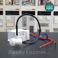 PIR senzor MINI IS24 pohybové čidlo do panelu s relé kontaktem tedy pro LED 360° 220-240V IP20 6m (1)