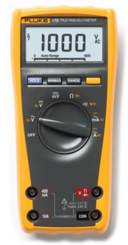 Fluke 175 multimetr True RMS (TRMS) LCD 6000, bargraf, odolný v kompaktním gumovým krytu