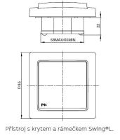 ABB 3557G-A07940 H1 Swing®L IP44 Spínač křížový, s krytem, řazení č.7, upevnění drápky, hnědá (1)