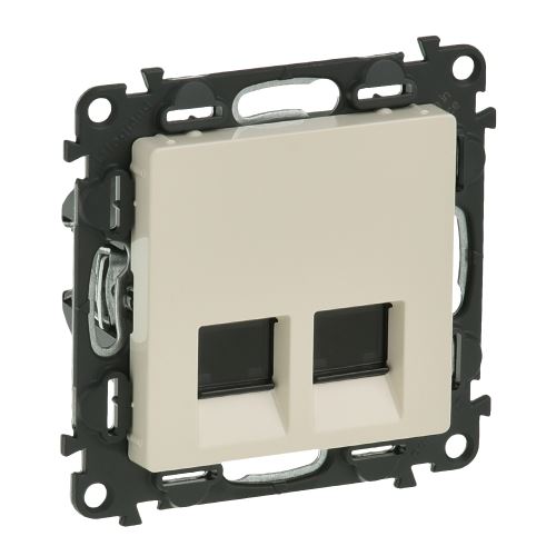 Legrand VALENA LIFE datová zásuvka dvojnásobná 2xRJ45 CAT.6A STP BÉŽOVÁ LCS /753249/
