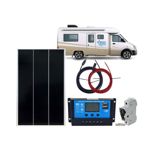 Solarfam 170Wp kompletní solární systém pro karavan, chalupu