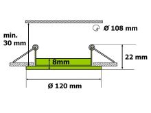 Zápustný LED panel 6W kulatý (3)