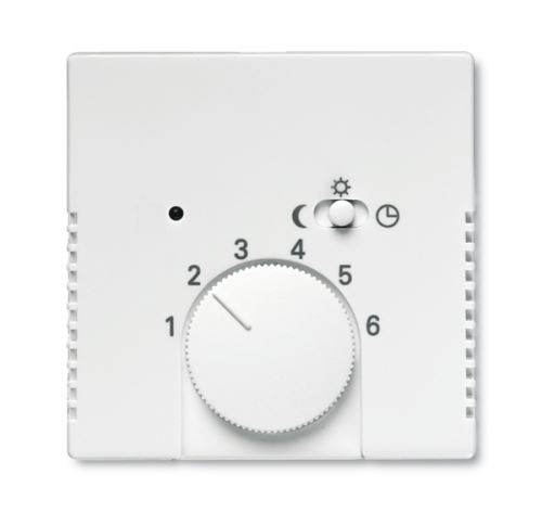 ABB 1710-0-3886 Future® linear Kryt termostatu, s otočným ovladačem a posuvným přepínačem, mechová bílá