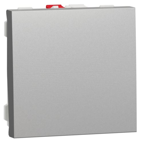Schneider NOVÁ UNICA spínač jednopólový č.1 s klapkou bezšroubové připojení NU320130 ALUMINIUM