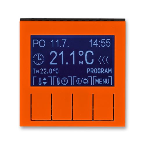 ABB 3292H-A10301 66 LEVIT Termostat univerzální programovatelný oranžová/kouřová černá