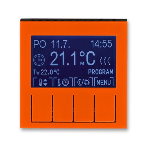 ABB 3292H-A10301 66 Termostat univerzální programovatelný LEVIT oranžová/kouřová černá