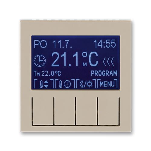 ABB 3292H-A10301 18 LEVIT Termostat univerzální programovatelný macchiato/bílá
