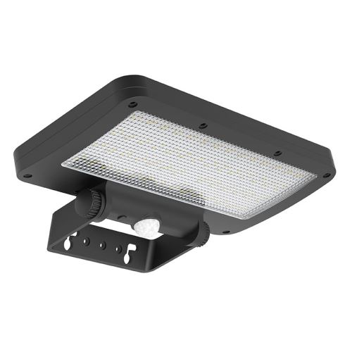 SOLIGHT LED WO7204 Solární malý reflektor s pohybovým senzorem a solárním panelem 5W, 500lm, 4000K, denní bílá, Li-Ion černý