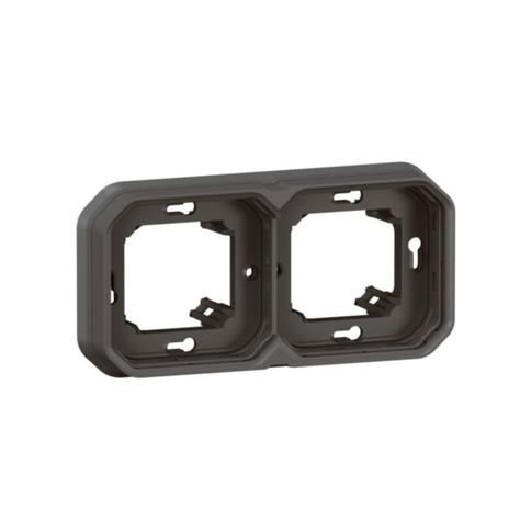 LEGRAND PLEXO 069607L dvojnásobný rámeček pro zapuštěnou montáž Antracit IP55