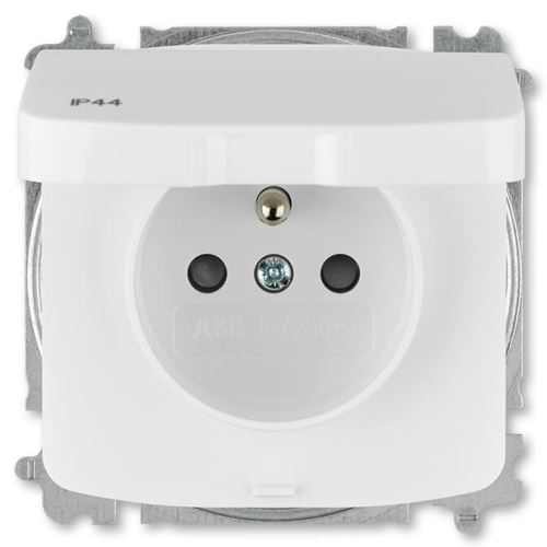 ABB 6619A-A06997 B Tango® zásuvka jednonásobná IP 44 zapuštěná bílá bez rámečku bezšroubové náhrada za 6519A-A02997 B