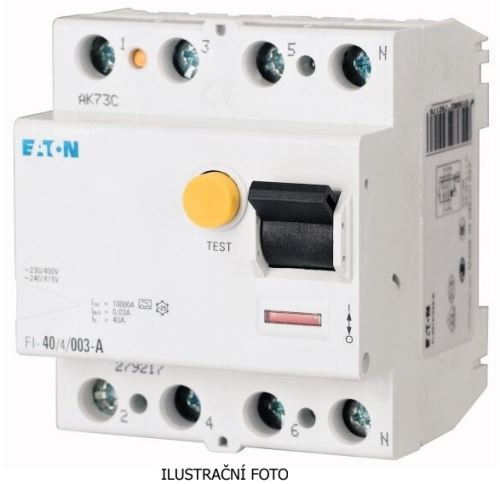 EATON PF7-25/4/0,03 Proudový chránič 25A 10kA 30mA typ A /263608/
