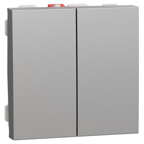 Schneider NOVÁ UNICA spínač sériový č.5 s klapkou bezšroubové připojení NU321130 ALUMINIUM