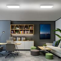 SOLIGHT WO27-W stropní přisazené svítidlo 40W Denní bílá 400K URG  4800lm 60x60cm (1)