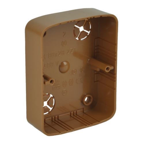 Kopos LK 80X28 2ZT_SD  krabice přístrojová lištová pod ABB Tango dvouzásuvky- světlé dřevo