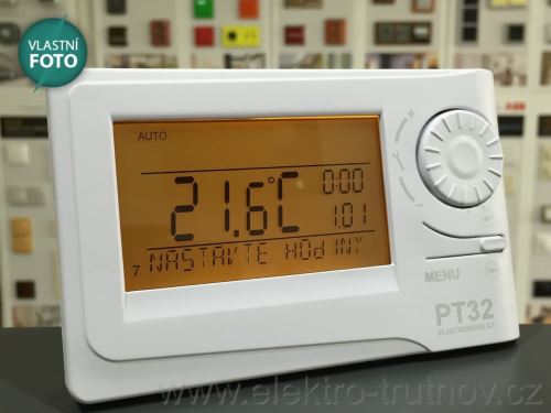 Elektrobock  PT 32 týdenní termostat podsvícený LCD,PI nebo hystereze