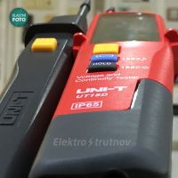 UNI-T UT18D zkoušečka napětí a fází s velkým digitálním LCD displejem + test proud. chrániče AC/DC IP65 (4)