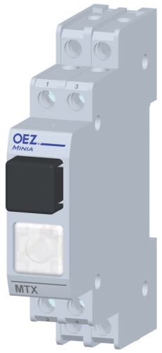 OEZ MTX-11-TB-SG-A230 tlačítko černé se signalizací 25A na DIN lištu 1x zapnuto 1x vypnuto /37274/