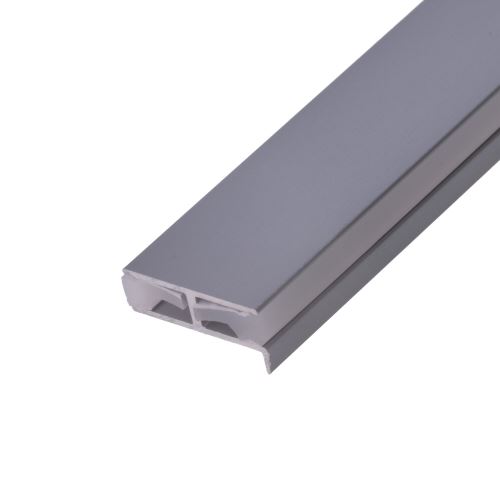 LED profil 2SP-G pro osvětlení polic, šedý, profil s krytem