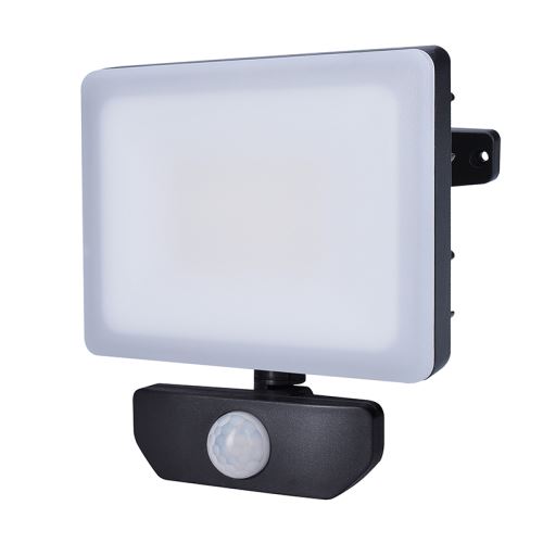 Solight LED reflektor Quick s pohybovým PIR sensorem, 30W, 2550lm, 4000K, IP44, černý