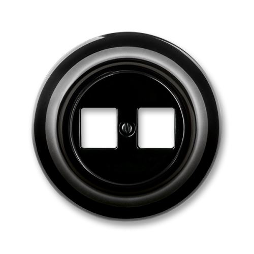 ABB 5014K-C01018 N Decento® Zásuvka komunikační dvojnásobná černý porcelán