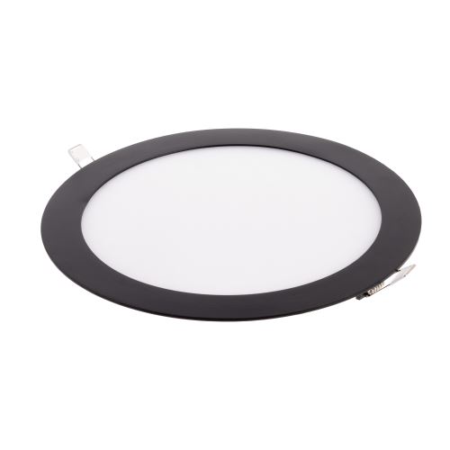 Zápustný LED panel 24W kulatý černý