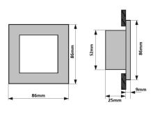 LED orientační svítidlo vestavné s pohybovým PIR čidlem, 0,6W, IP20, 230V, 3m (3)