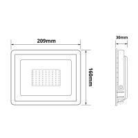LED reflektor LEVE 50W, voděodolný, černý (1)