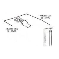 NDS1 dotykový vypínač i stmívač 12-24V pro LED pásky matný chrom pod linku (3)
